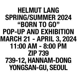 HELMUT LANG POP-UP