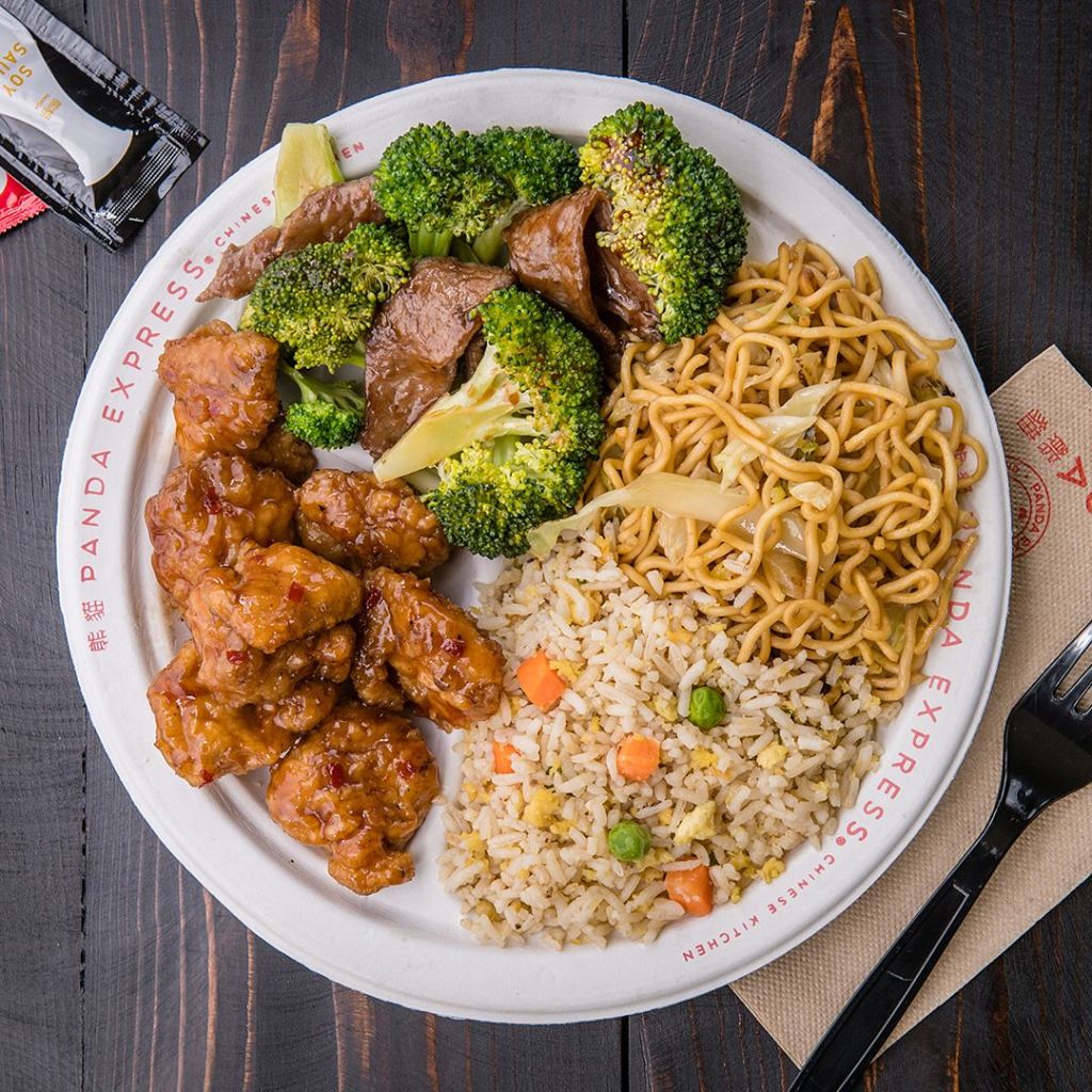 Panda Express plate meal