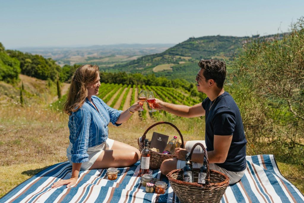 포도원에서 즐기는 로맨틱한 피크닉