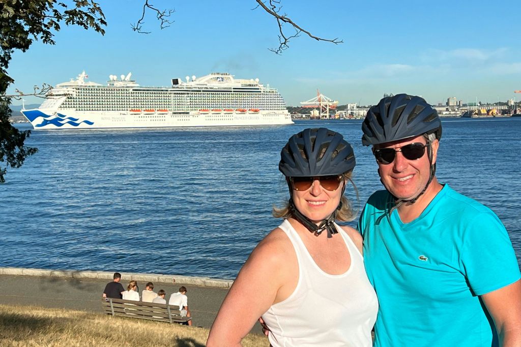 스탠리 파크에서 자전거 타기