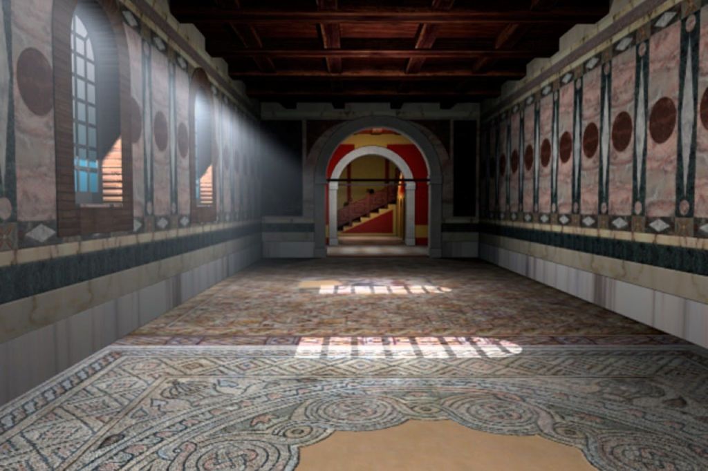 도무스의 바닥에 있는 모자이크