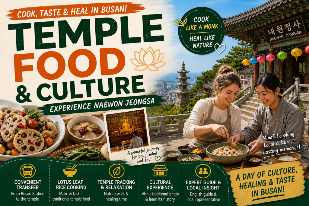 Temple Food Class & K-Wine Day Tour