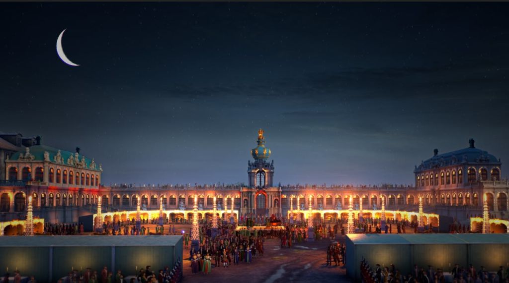 1719년 내부에서 바라본 츠빙거의 모습