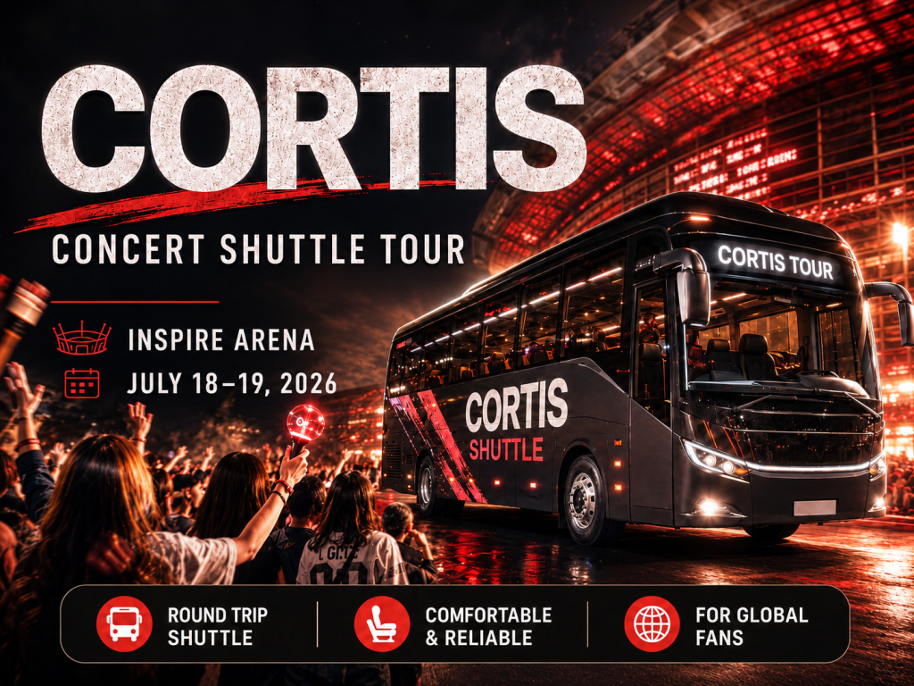 [CORTIS] Concert Shuttle Tour to Inspire Arena | Seoul Round Trip & Airport Drop-off