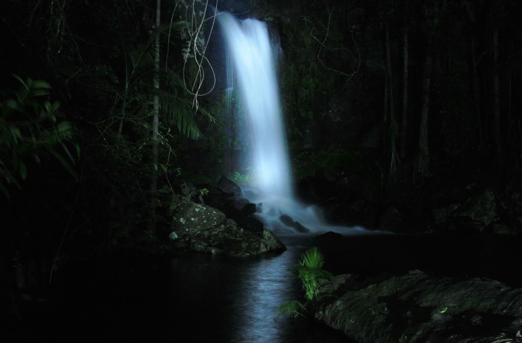 야간 폭포 투어