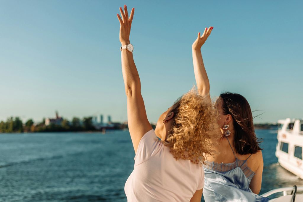 바닷바람을 즐기세요!