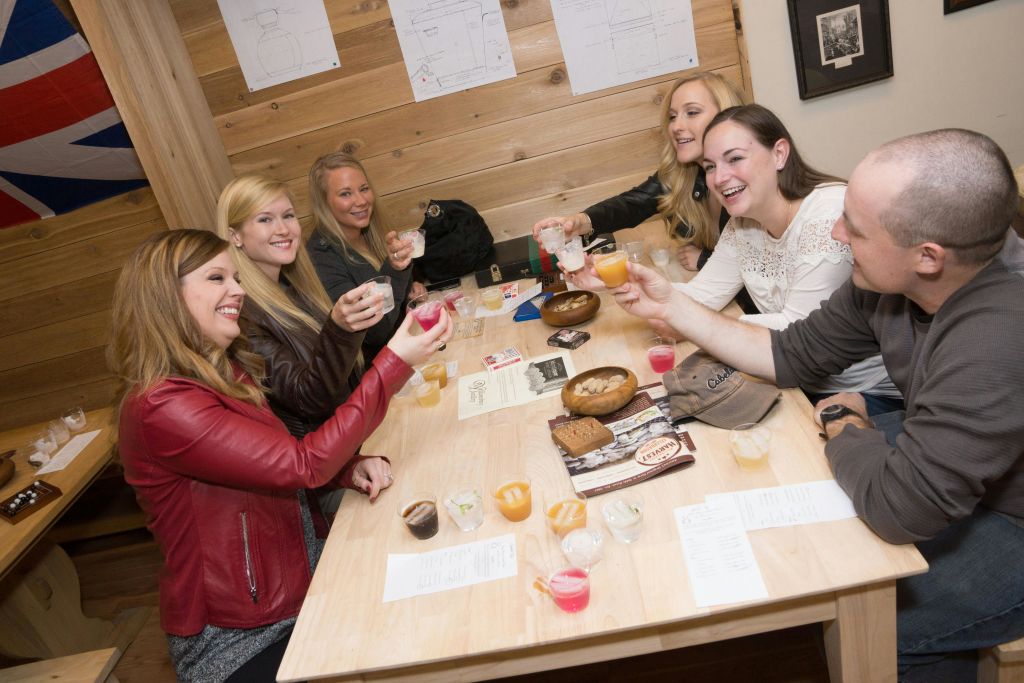 Guests sharing some drinks