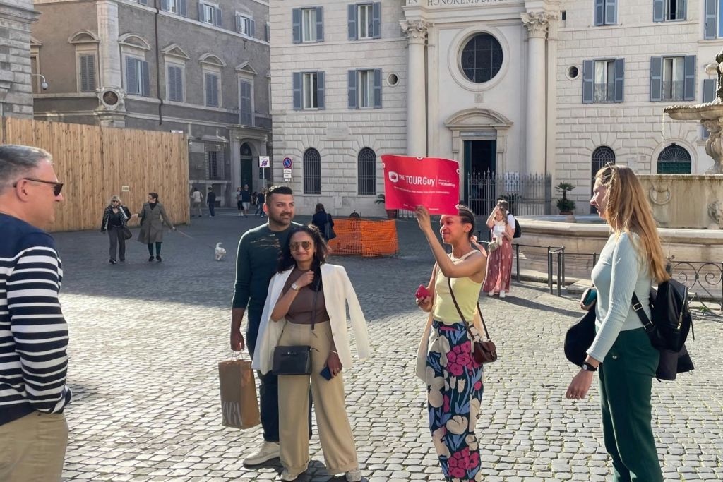 로마의 중앙 미팅 장소에서 미식가 가이드 만나기