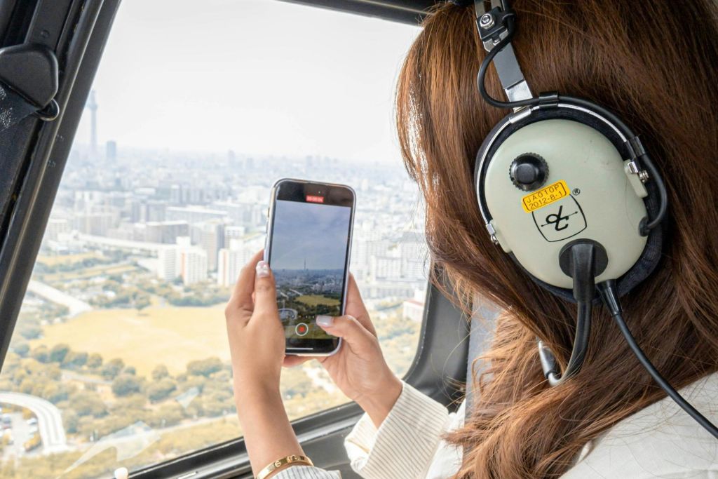 90 분 동안 헬리콥터 크루즈