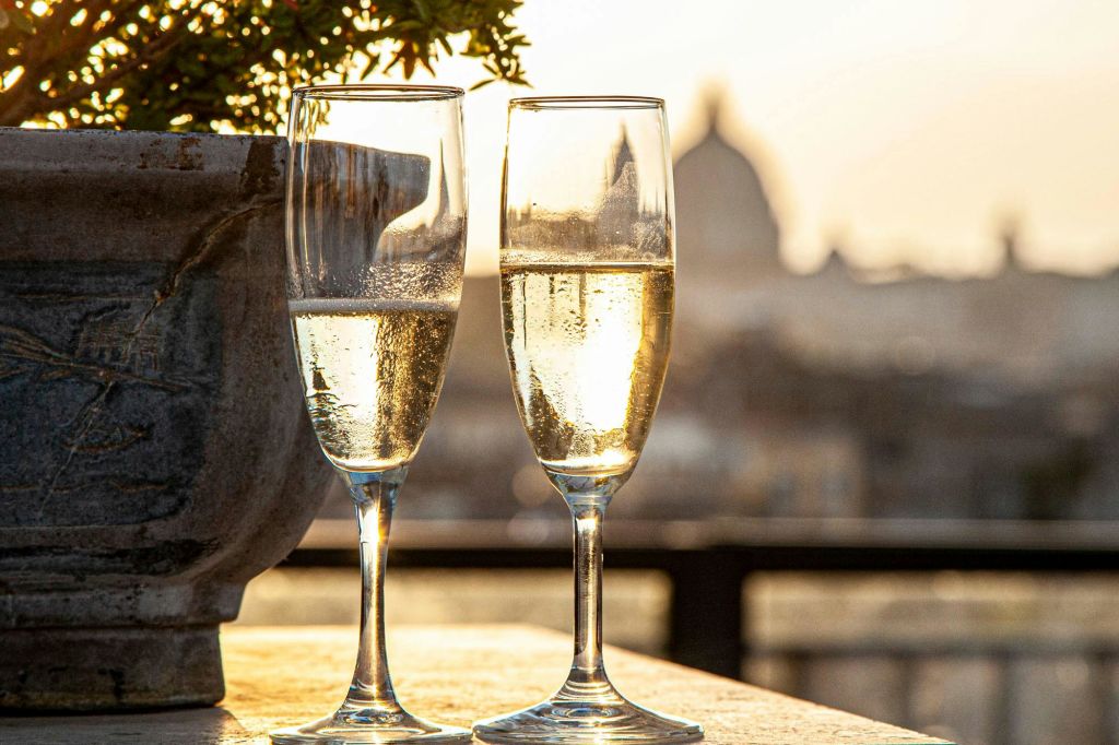 좋은 와인과 멋진 전망의 완벽한 조화