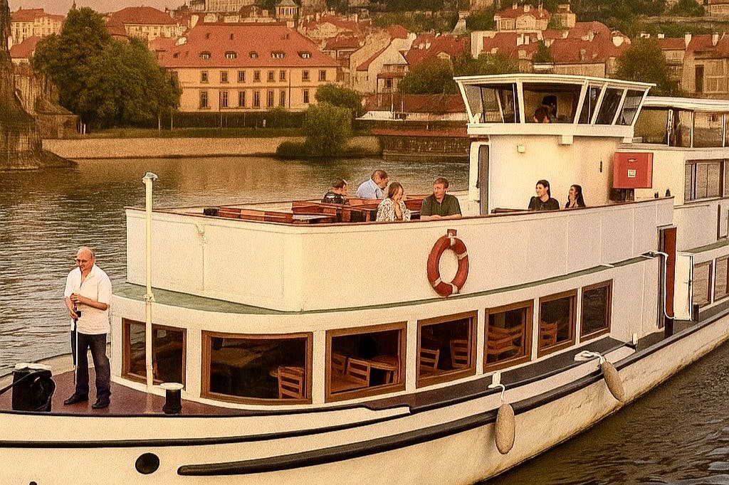 해설, 간식, 음료가 있는 역사적인 보트 투어