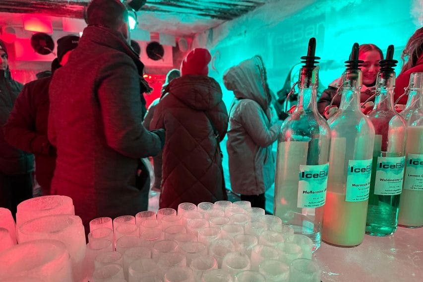 아이스바 쾰른을 경험하는 게스트.