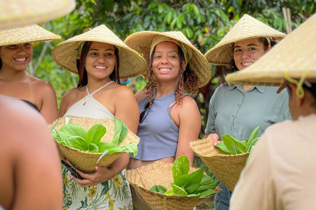 매우 신선한 채소 수확