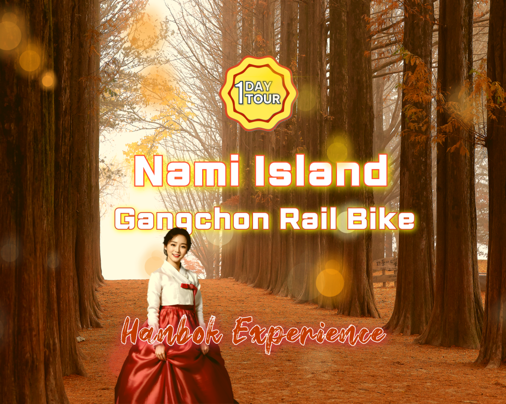 Nami Island + Hanbok Experience+ Gangchon Rail Bike