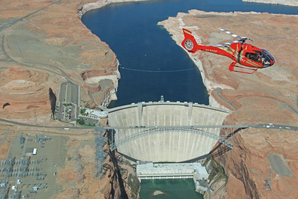 후버 댐과 라스베이거스 스트립 헬리콥터 탑승