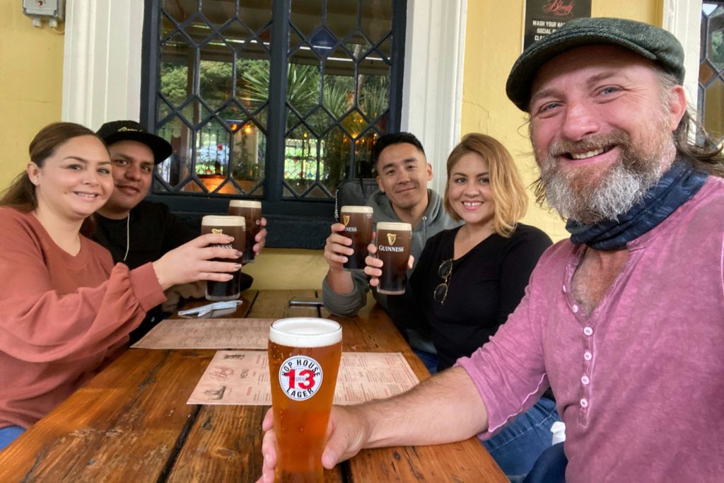 마지막에 잘 획득한 파인트 즐기기