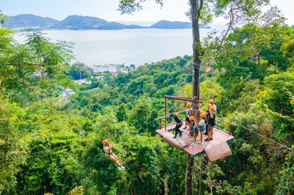 바다 전망 집라인