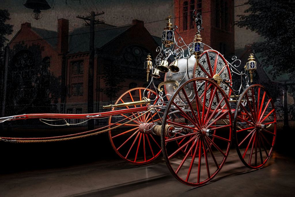 1870 Buckley & Merrit 손으로 그린 퍼레이드 마차