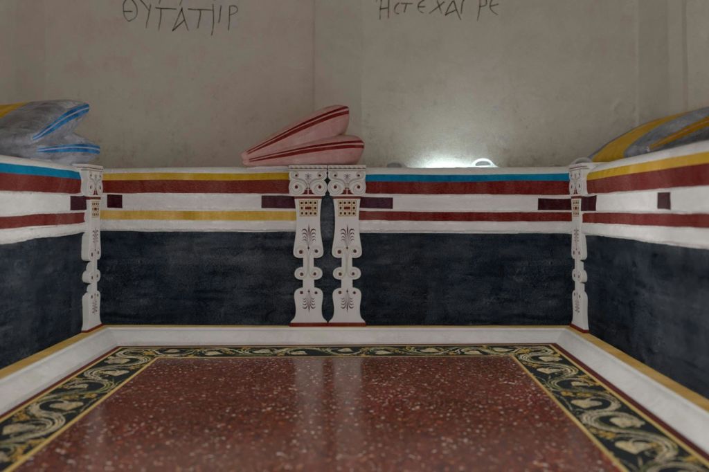 C 무덤의 가상 재구성.