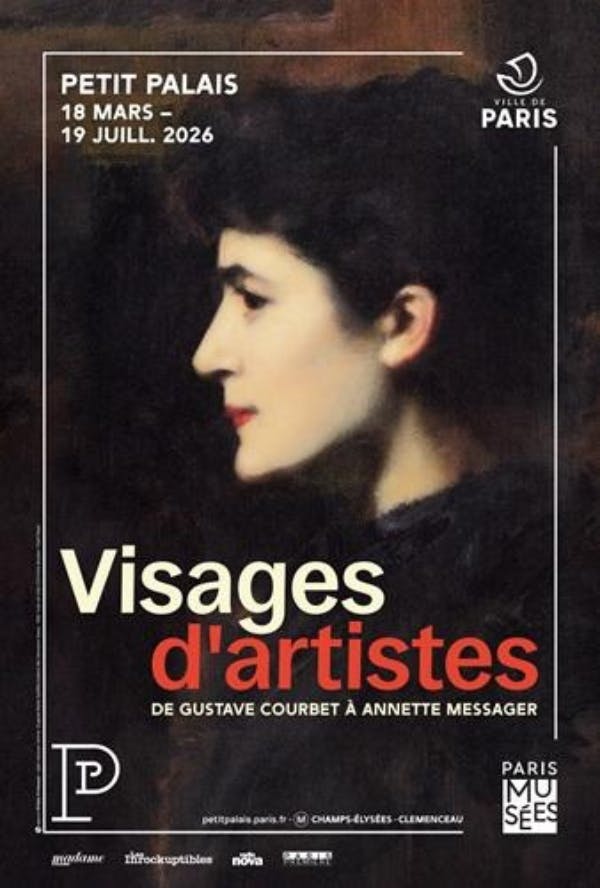 파리의 쁘띠 팔레 (Petit Palais) 에서 열린 '예술가의 방문 (Visages d' artistes) '전시회 포스터에는 한 여성의 프로필이 그려져 있습니다.