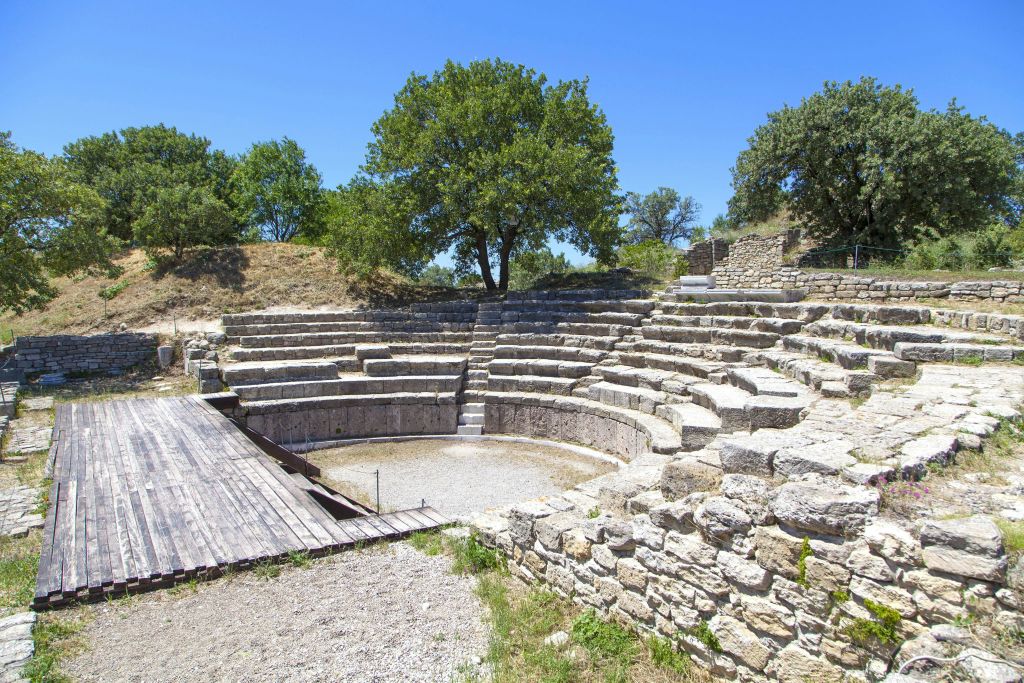 터키의 고대 도시 트로이 유적지.