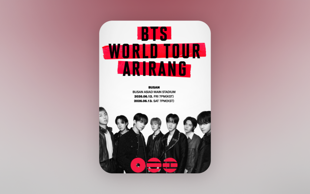 BTS 釜山公演 'ARIRANG' チケット予約・会場アクセスガイド | NOL World