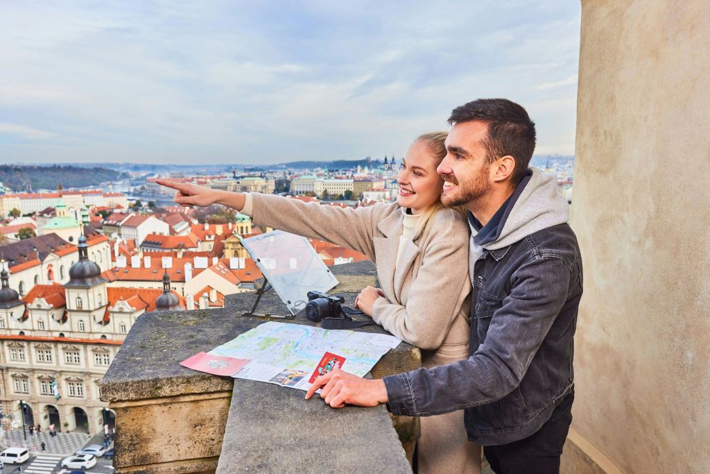 성 니콜라스 종탑에서 바라본 풍경. 프라하 방문자 패스로 입장료가 무료입니다.