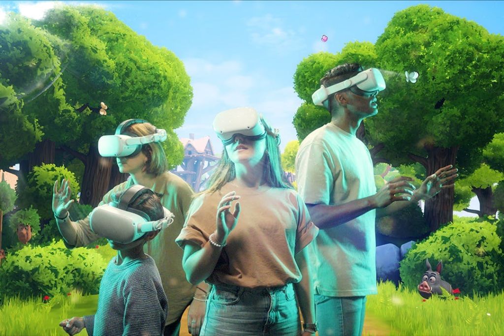 아스테릭스 VR에 푹 빠진 가족