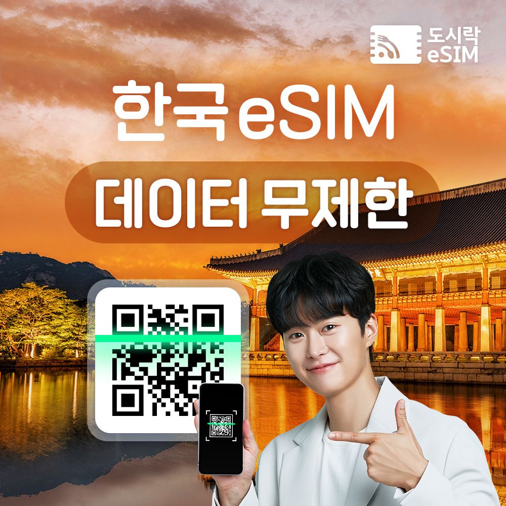 한국 SIM 데이터 무제한 유심 e심 이심 도시락eSIM - 트리플 투어티켓
