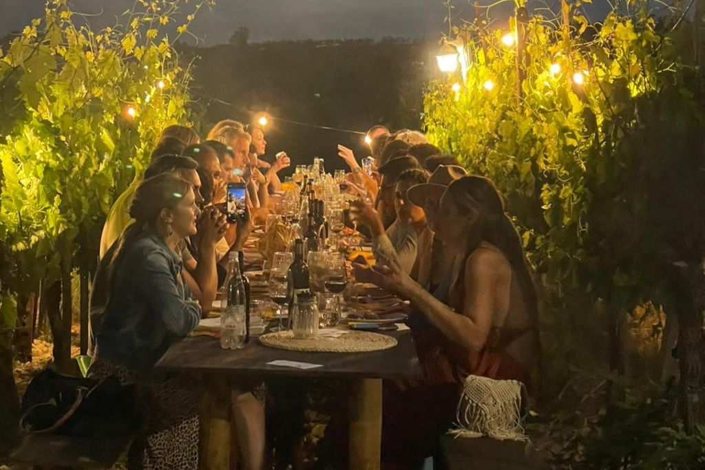 포도원에서 즐기는 저녁 식사