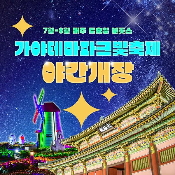 김해가야테마파크 야간개장 입장권 PKG(메가익스트림 앤 체험)