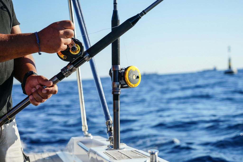 고품질 낚싯대 클로즈업