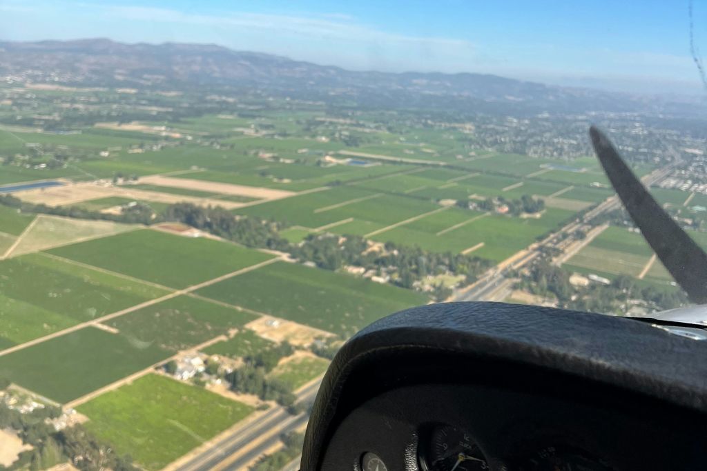 Upper view of wine country