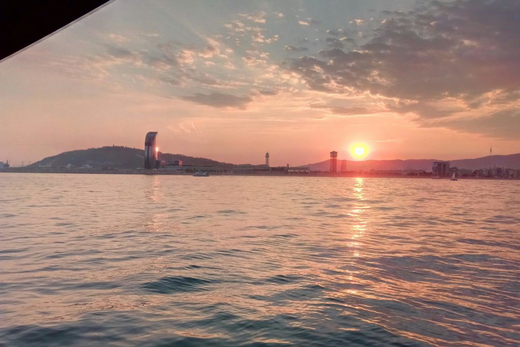 바르셀로나의 석양