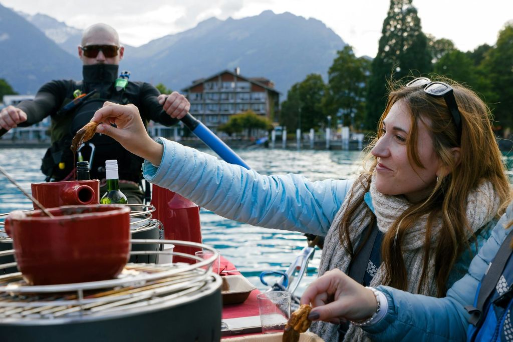 인터라켄에서 즐기는 초콜릿 퐁듀