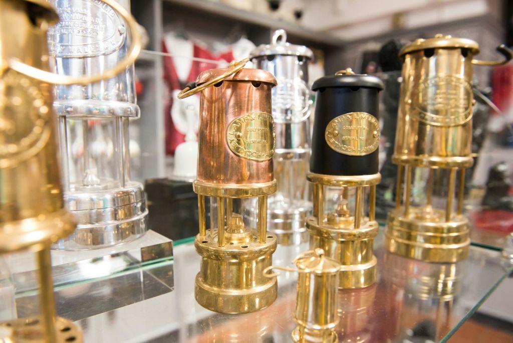 기념품 선물 가게의 정통 광부 램프