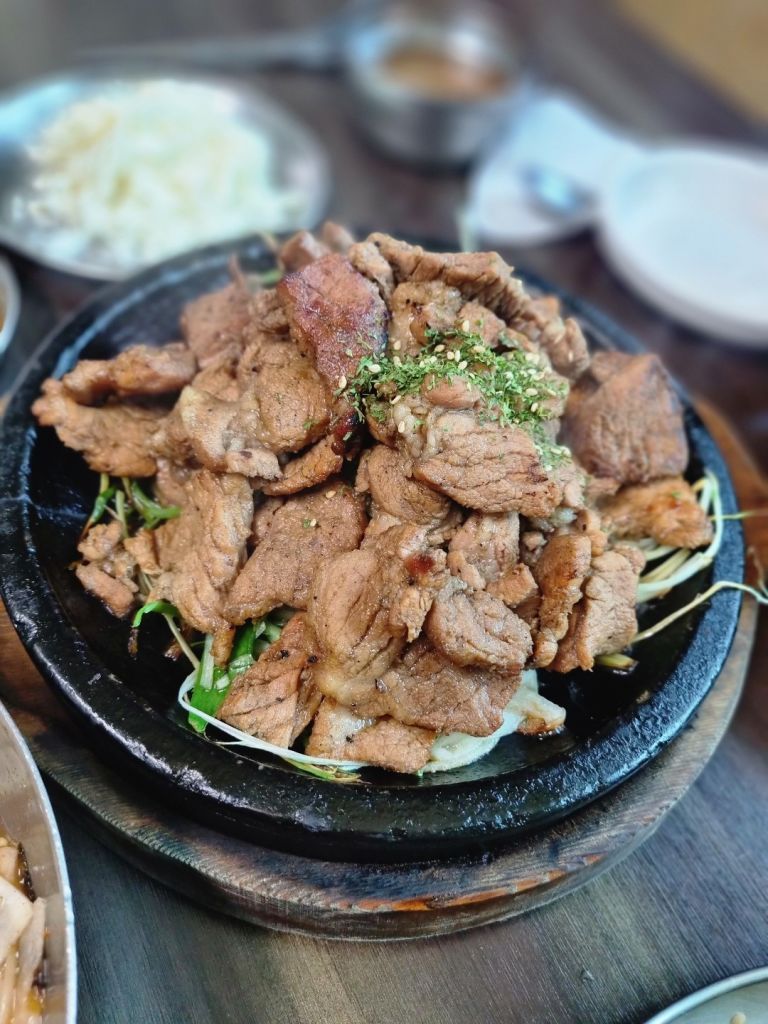 마늘 석갈비 막국수