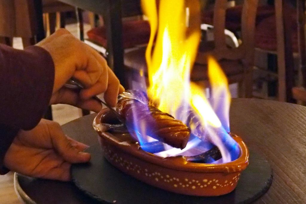 와인 및 간식