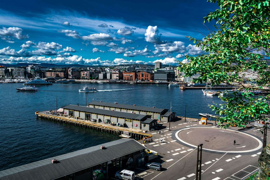 Aker Brygge & Oslo Fjord 전경