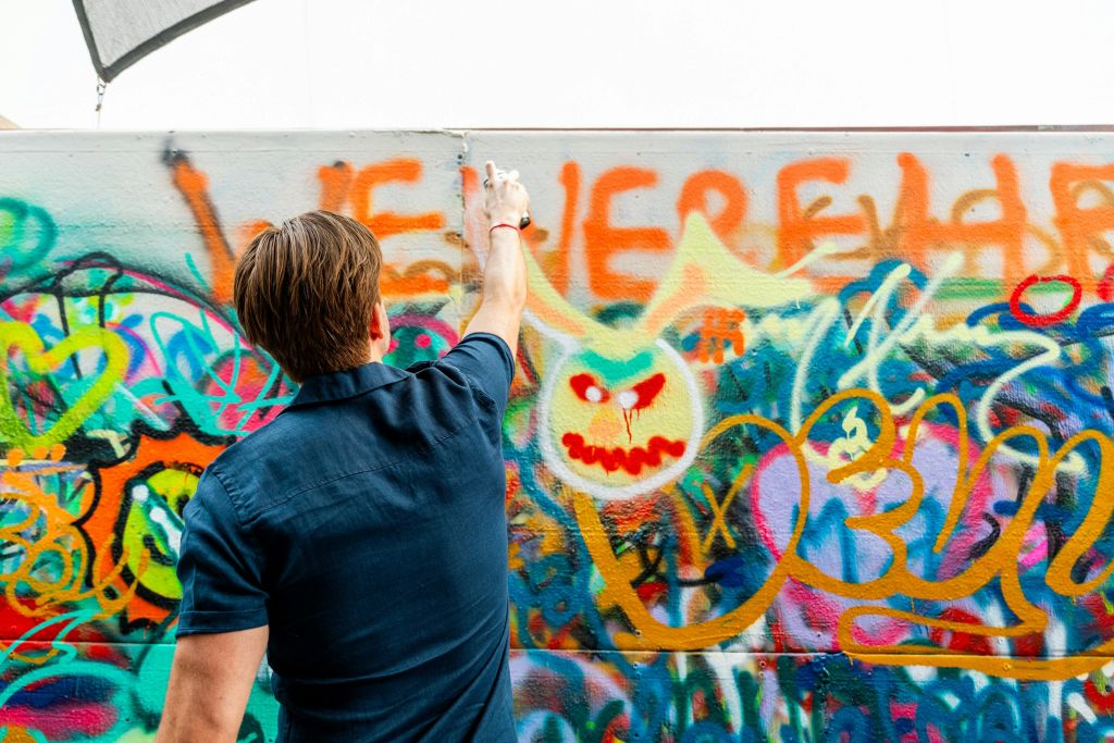 스프레이 페인팅 체험.