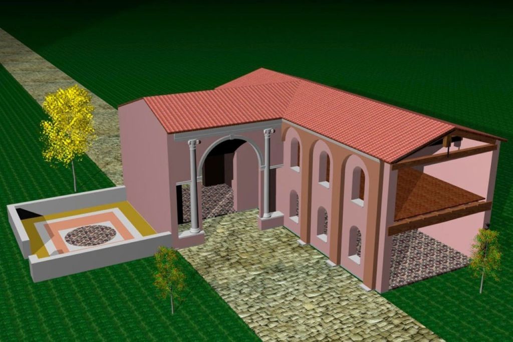 도무스의 바닥에 있는 모자이크