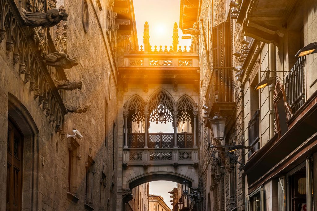 바르셀로나 고딕 지구 야간 투어와 플라멩코