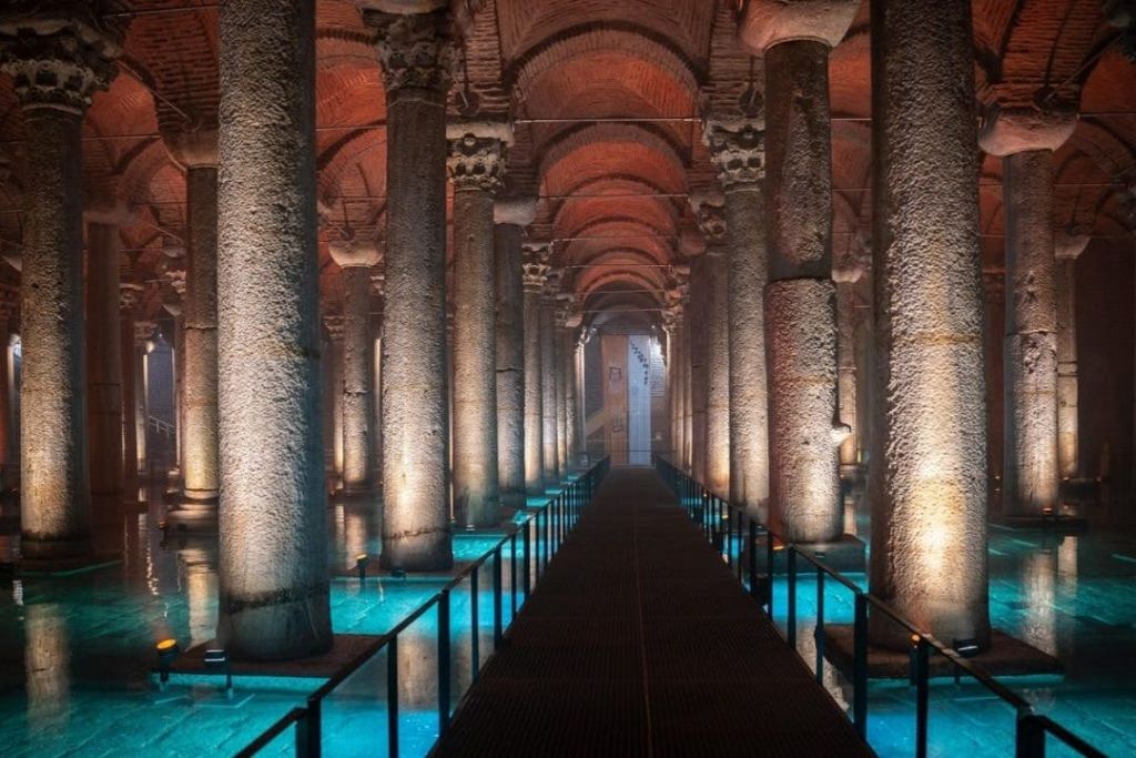 Interior of the Basilica Cistern