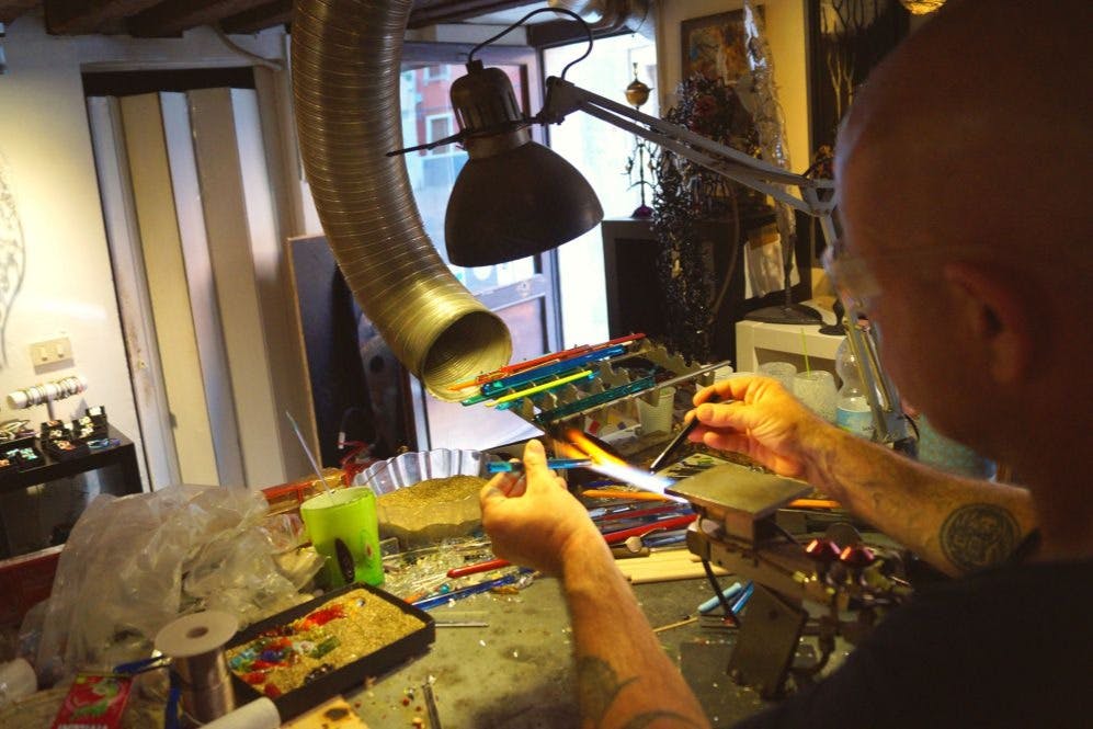 유리 공예 수업