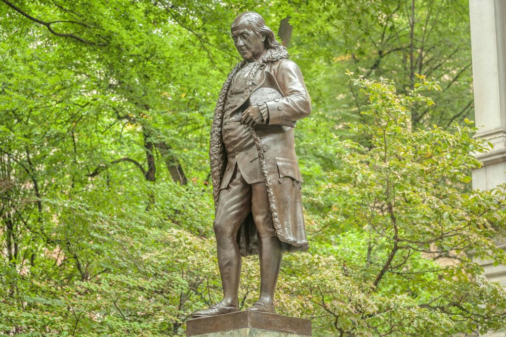 구시청 앞에 있는 벤자민 프랭클린