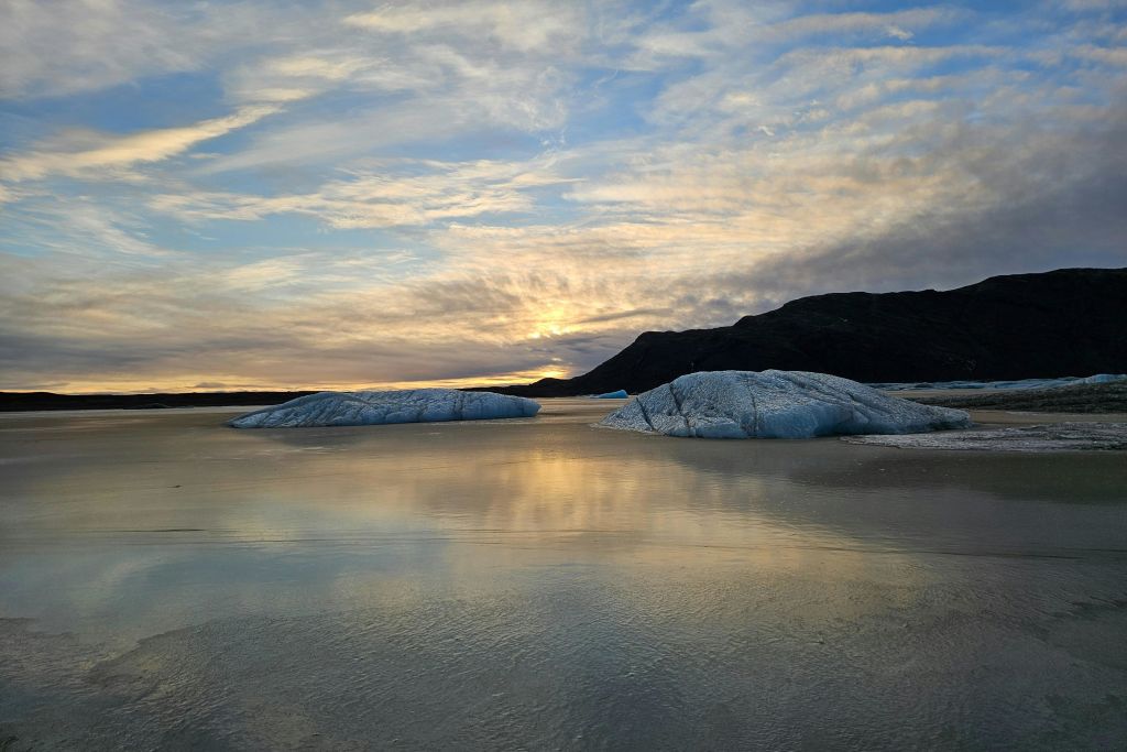 하이나베르크슬론의 아름다운 빙산