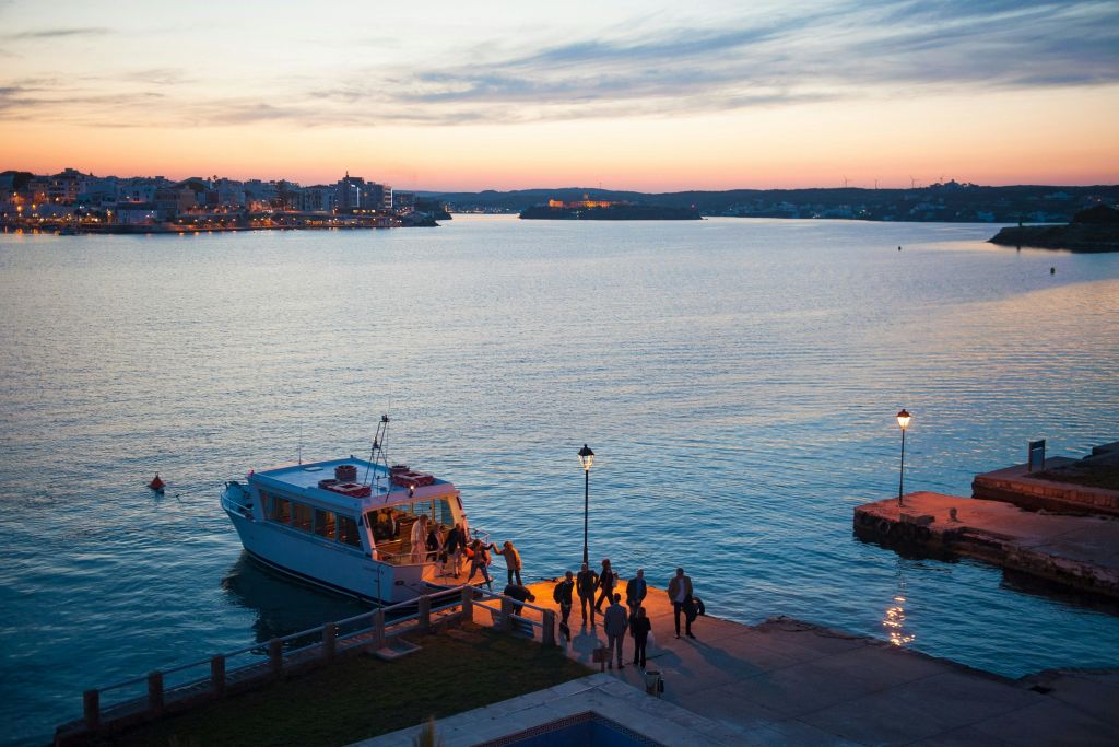 라자레토로 이동하기 위한 보트.