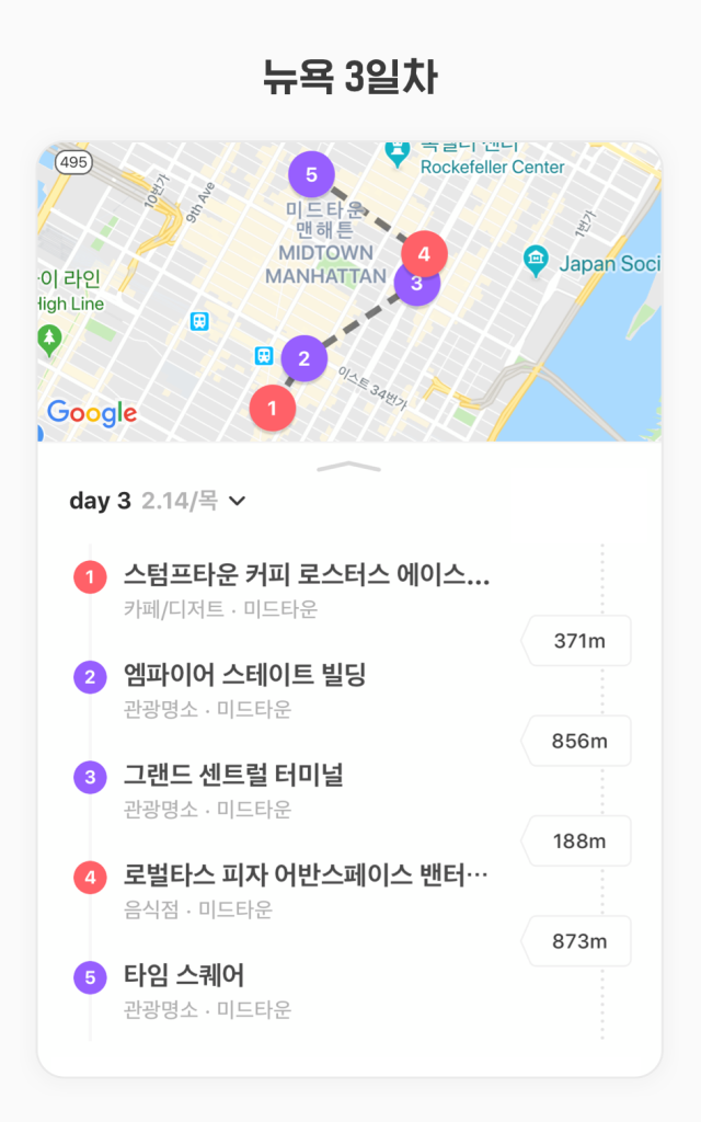 [3일차] 스텀프타운 커피로 하루를 시작. 이 날은 미드타운 주변을 돌아다녔어요.