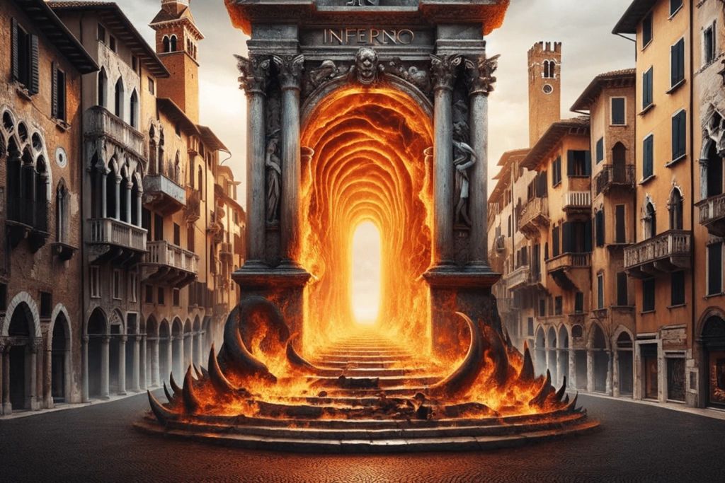 단테의 지옥 문 일러스트