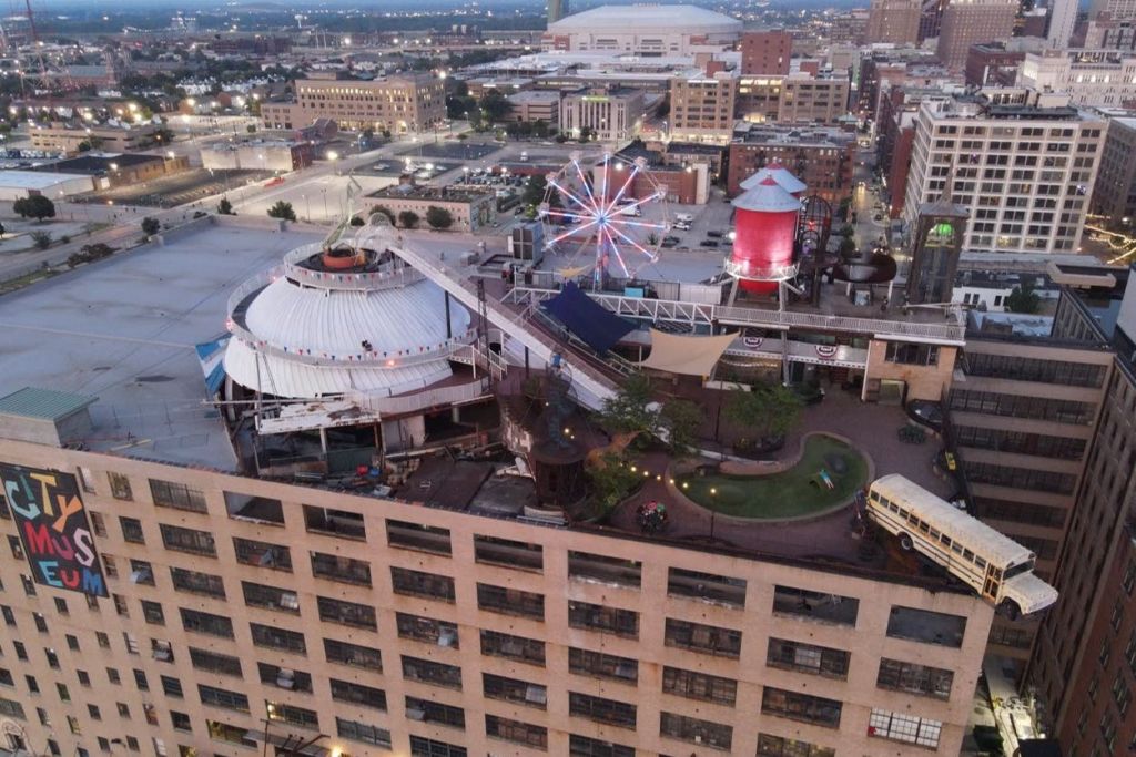 시립박물관 옥상 외부 사진 촬영